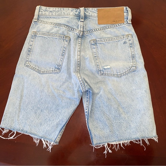 Rag & Bone Blue Denim Shorts MAYA WALKING SHORTS - Picture 3 of 9